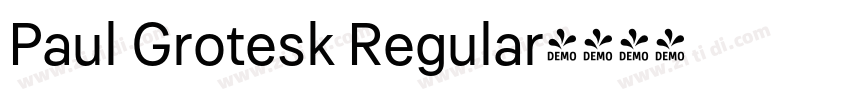 Paul Grotesk Regular字体转换